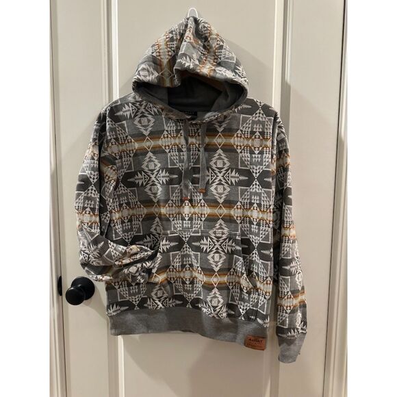 Ariat/Pendleton Men's (Unisex) Hooded Aztec Navajo Southwestern Sweater Size S - Picture 1 of 13